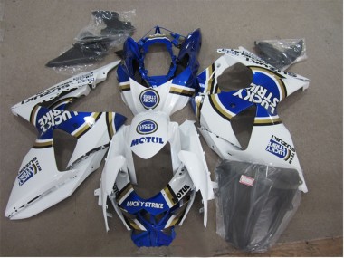 Comprare Carena Moto Suzuki GSXR 1000 2009-2016 - Bianco Blu Lucky Strike Motul