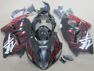Comprare Carena Moto Suzuki GSXR 1300 Hayabusa 1996-2007 - Nero Rosso Fiamma