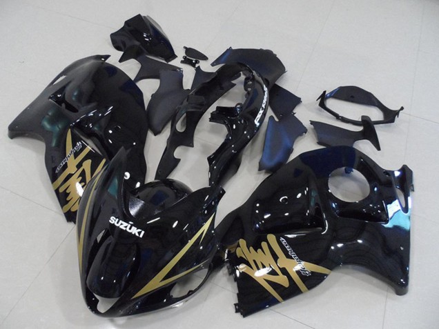 Comprare Carena Moto Suzuki GSXR 1300 Hayabusa 1996-2007 - Nero Lucido Oro Decal