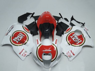 Comprare Carena Moto Suzuki GSXR 1300 Hayabusa 1996-2007 - Bianco Rosso Lucky Strike Motul