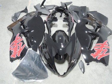 Comprare Carena Moto Suzuki GSXR 1300 Hayabusa 1996-2007 - Nero Lucido Rosso Decal