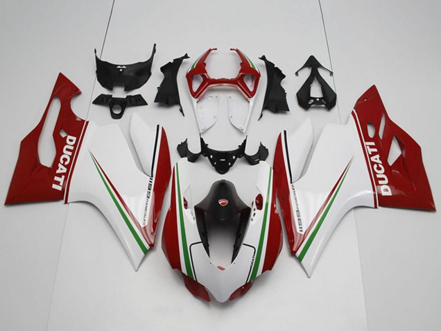 Comprare Kit Carena Moto ABS Ducati 1199 2011-2014 - Bianco Rosso Nero Verde