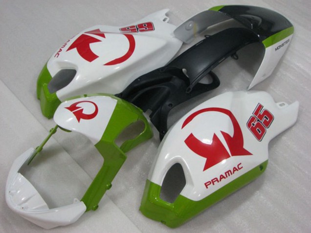 Comprare Carena Moto Ducati Monster 696 2008-2012 - Bianco Verde Rosso Pramac 65
