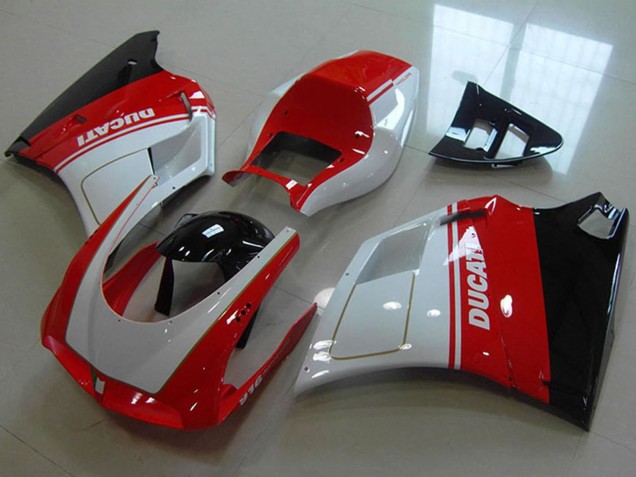 Comprare Carena Moto Ducati 916 1993-2005 - Bianco Rosso Nero Lucido
