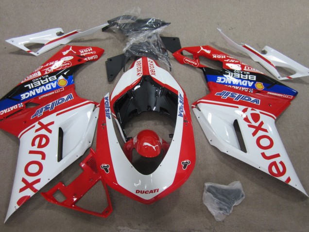 Comprare Carena Moto Ducati 1098 2007-2014 - Bianco Rosso Blu Nero Valsir Xerox