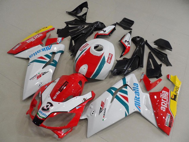 Comprare Carena Moto Aprilia RS125 2006-2011 - Bianco Rosso Verde Giallo