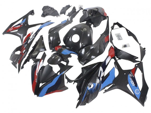 Comprare Carena Moto BMW S1000RR 2023-2024 - Blu Rosso Fibra di Carbonio