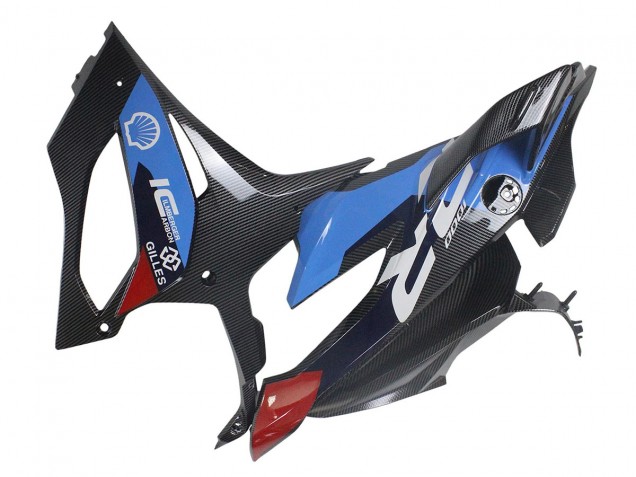 Comprare Carena Moto BMW S1000RR 2023-2024 - Blu Rosso Fibra di Carbonio