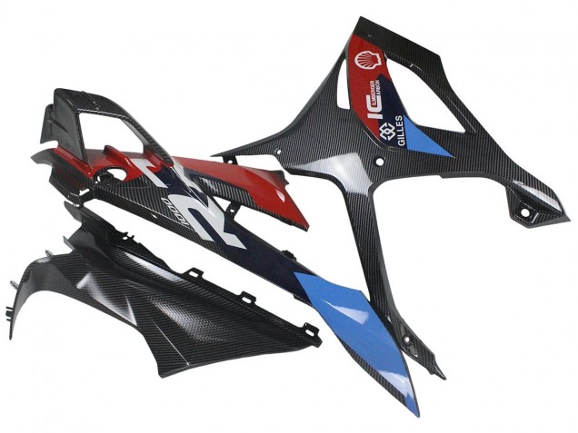 Comprare Carena Moto BMW S1000RR 2023-2024 - Blu Rosso Fibra di Carbonio