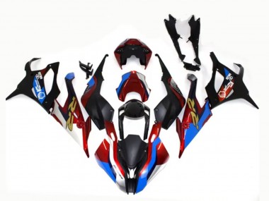 Comprare Carena Moto BMW S1000RR 2019-2022 - Nero Blu Rosso Oro Stile di Corsa