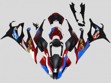 Comprare Carena Moto BMW S1000RR 2019-2022 - Nero Blu Rosso Oro Stile di Corsa