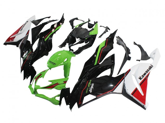 Comprare Carena Moto Kawasaki ZX6R 2019-2022 - Verde Nero Lucido Bianco Rosso
