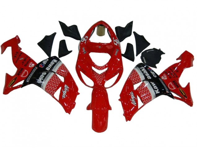 Comprare Carena Moto Kawasaki ZX10R 2006-2007 - Rosso Argento Grigio Nero Elf 56