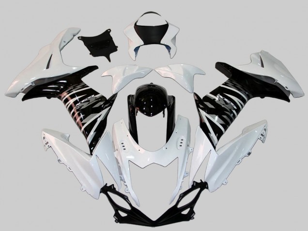 Comprare Carena Moto Suzuki GSXR 600/750 2011-2024 - Bianco Nero Lucido