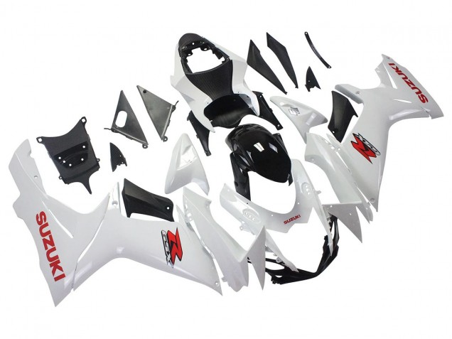 Comprare Carena Moto Suzuki GSXR 600/750 2011-2024 - Bianco Nero Lucido Rosso Decal