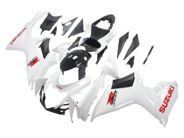 Comprare Carena Moto Suzuki GSXR 600/750 2011-2024 - Bianco Nero Lucido Rosso Decal