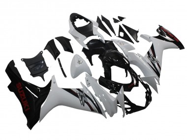 Comprare Carena Moto Suzuki GSXR 600/750 2011-2024 - Bianco Nero Lucido