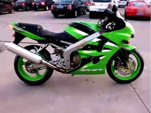 Comprare Carena Moto Kawasaki ZX6R 2000-2002 - Verde Bianco Nero