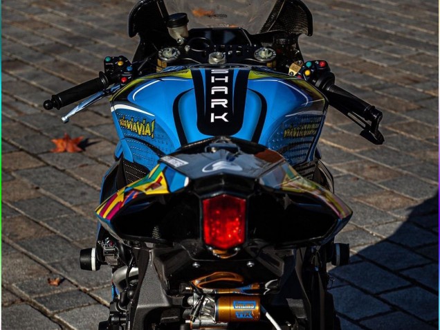 Comprare Carena Moto Yamaha YZF R1 2015-2019 - Blu Giallo Squalo