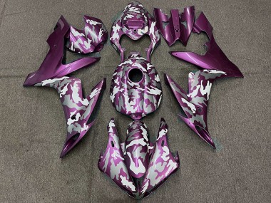 Magenta Scuro Mimetico 04-06 Yamaha R1 Carene Moto
