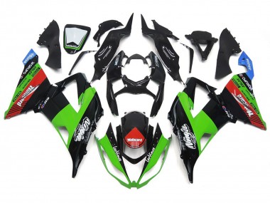 Motocard Verde & Nera 13-18 Kawasaki ZX6R Carene Moto