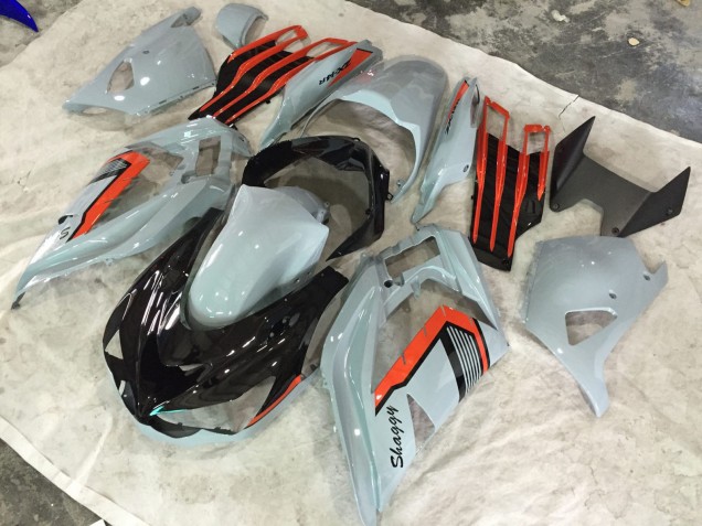Nardo & Orange Shaggy 13-18 Kawasaki ZX6R Carene Moto Nardo & Orange Shaggy 13-18 Kawasaki ZX6R Carene Moto