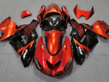 Nero Arancio Bruciato 06-11 Kawasaki ZX14R Carene Moto