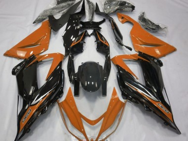 Nero & Arancione 13-18 Kawasaki ZX6R Carene Moto