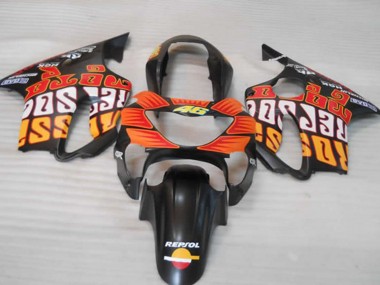 Nero Arancione Opaco & Rosso 99-00 Honda CBR600 F4 Carene Moto
