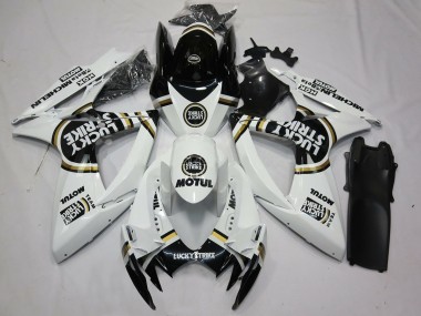 Nero Bianco Lucky Strike 06-07 Suzuki GSXR 600-750 Carene Moto