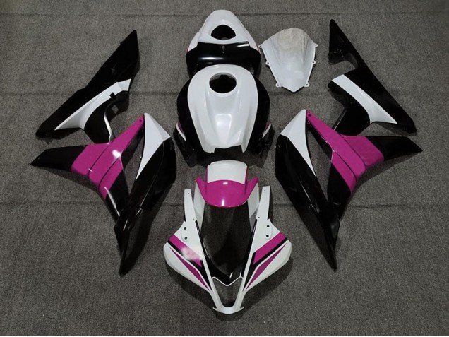 Nero Bianco & Rosa 07-08 Honda CBR600RR Carene Moto