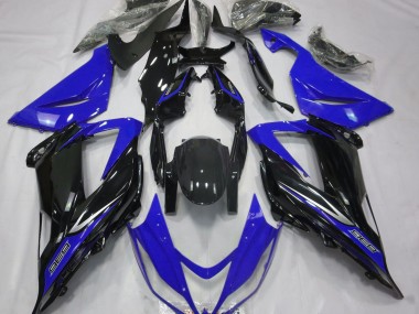 Nero & Blu 13-18 Kawasaki ZX6R Carene Moto