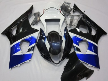 Nero Blu & Bianco 03-04 Suzuki GSXR 1000 Carene Moto