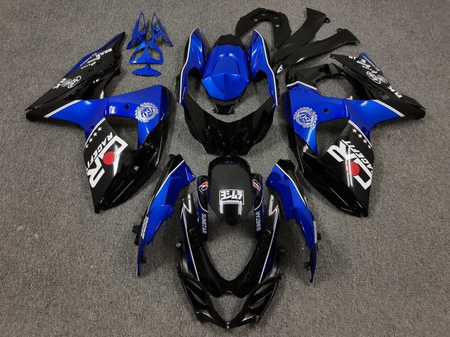 Nero & Blu Con Loghi Personalizzati 09-16 Suzuki GSXR 1000 Carene Moto Nero & Blu Con Loghi Personalizzati 09-16 Suzuki GSXR 1000 Carene Moto