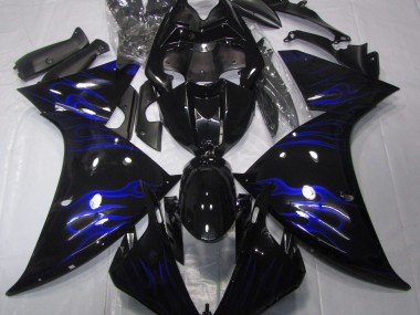 Nero & Blu Fiamma 09-11 Yamaha R1 Carene Moto