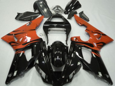 Nero Fiamma & Arancione 00-01 Yamaha R1 Carene Moto