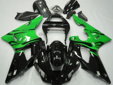 Nero Fiamma & Verde 00-01 Yamaha R1 Carene Moto