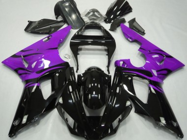Nero Fiamma & Viola 00-01 Yamaha R1 Carene Moto