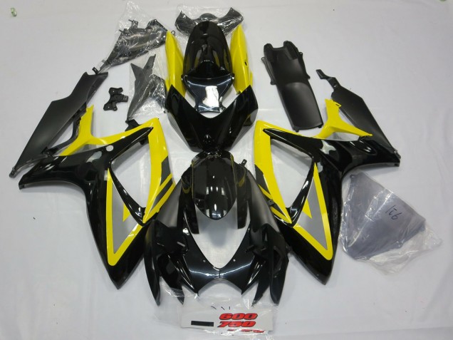 Nero & Giallo 06-07 Suzuki GSXR 600-750 Carene Moto Nero & Giallo 06-07 Suzuki GSXR 600-750 Carene Moto