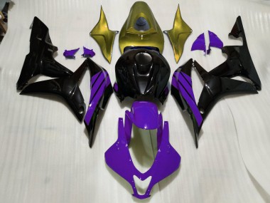 Nero Lucido Accenti Viola & Oro 07-08 Honda CBR600RR Carene Moto