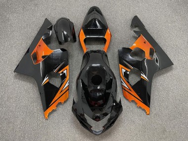 Nero Lucido & Arancione 04-05 Suzuki GSXR 600-750 Carene Moto