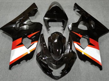 Nero Lucido & Arancione 04-05 Suzuki GSXR 600-750 Carene Moto