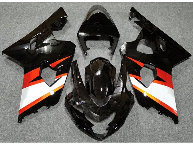 Nero Lucido & Arancione 04-05 Suzuki GSXR 600-750 Carene Moto Nero Lucido & Arancione 04-05 Suzuki GSXR 600-750 Carene Moto