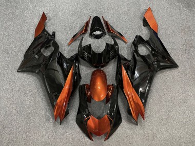 Nero Lucido & Arancione Bruciato 17-21 Yamaha R6 Carene Moto