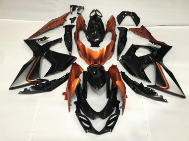 Nero Lucido & Arancione Lucido 09-16 Suzuki GSXR 1000 Carene Moto