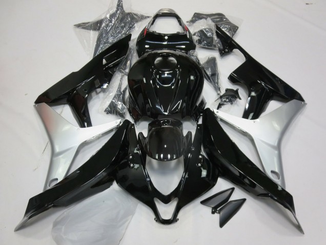 Nero Lucido & Argento 07-08 Honda CBR600RR Carene Moto Nero Lucido & Argento 07-08 Honda CBR600RR Carene Moto