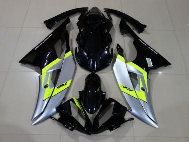 Nero Lucido & Argento 08-16 Yamaha R6 Carene Moto