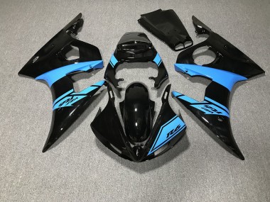 Nero Lucido & Azzurro 03-04 Yamaha R6 Carene Moto