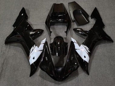 Nero Lucido Bianco & Argento 02-03 Yamaha R1 Carene Moto
