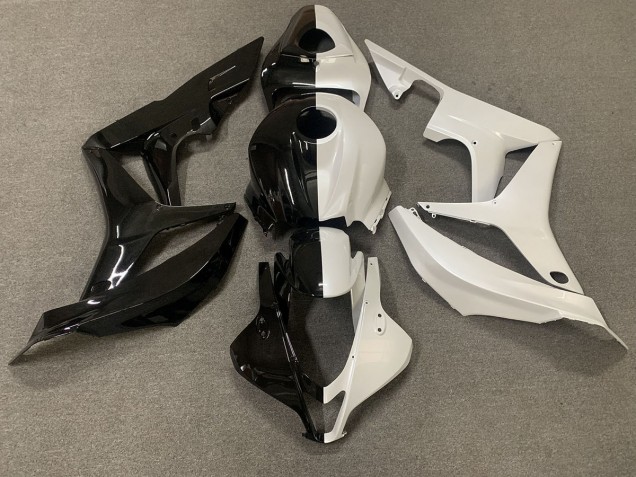 Nero Lucido/Bianco Diviso 07-08 Honda CBR600RR Carene Moto Nero Lucido/Bianco Diviso 07-08 Honda CBR600RR Carene Moto